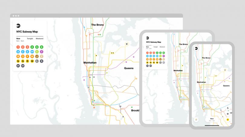 Карта метро Нью-Йорка размещена в амбициозном проекте Work & Co